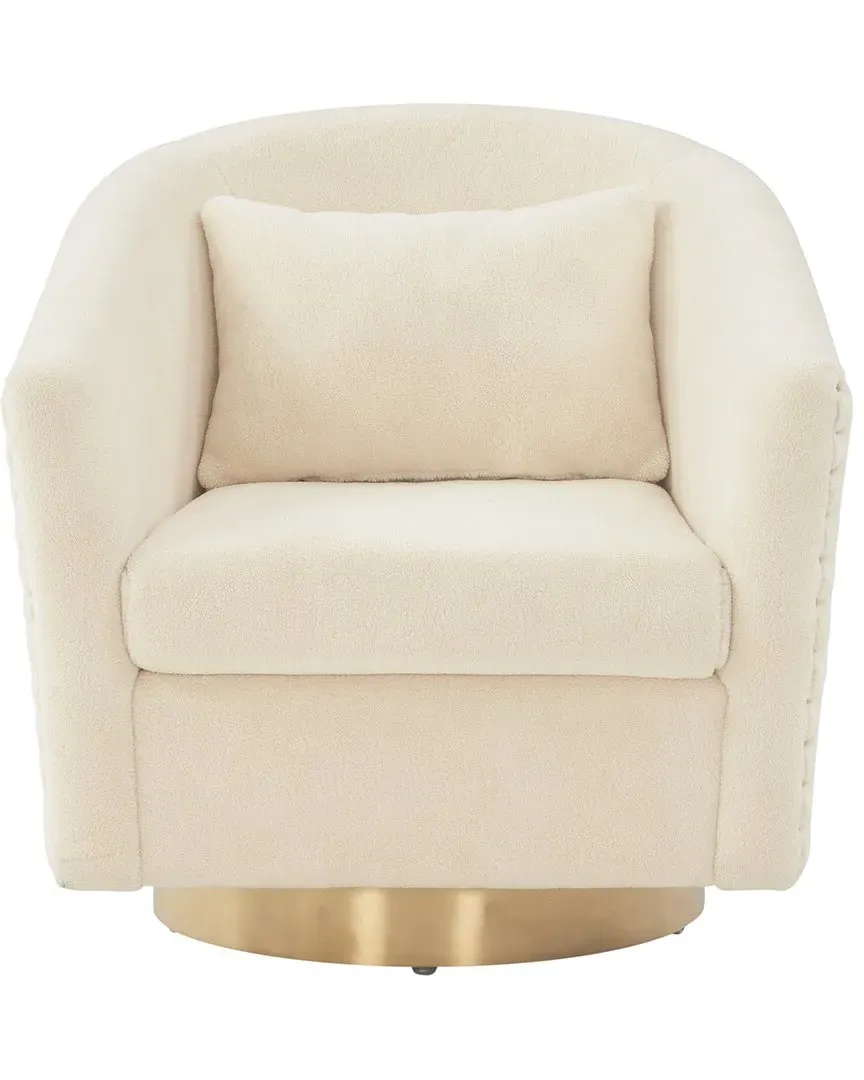 Clara Quilted Swivel Tub Chair - Ivory image