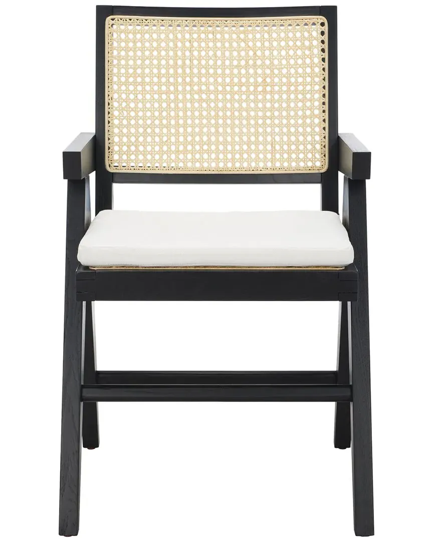 Colette Rattan Armchair - Black, Ash Wood