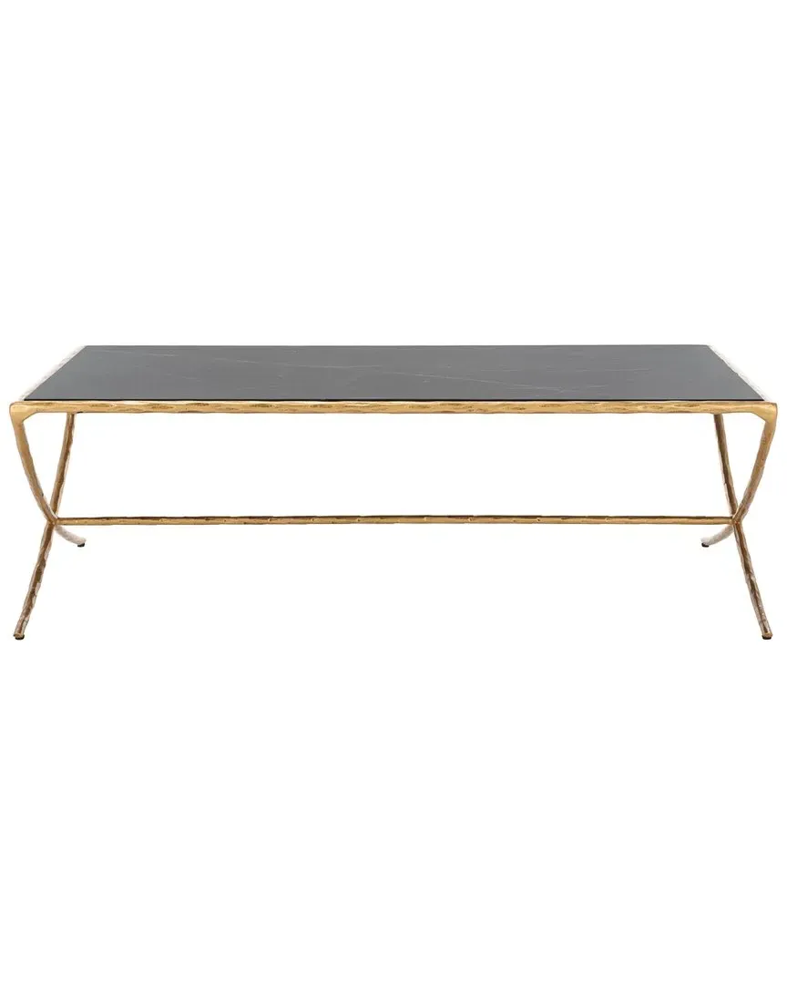 Debbie Rectangle Coffee Table - Brass, Metal image