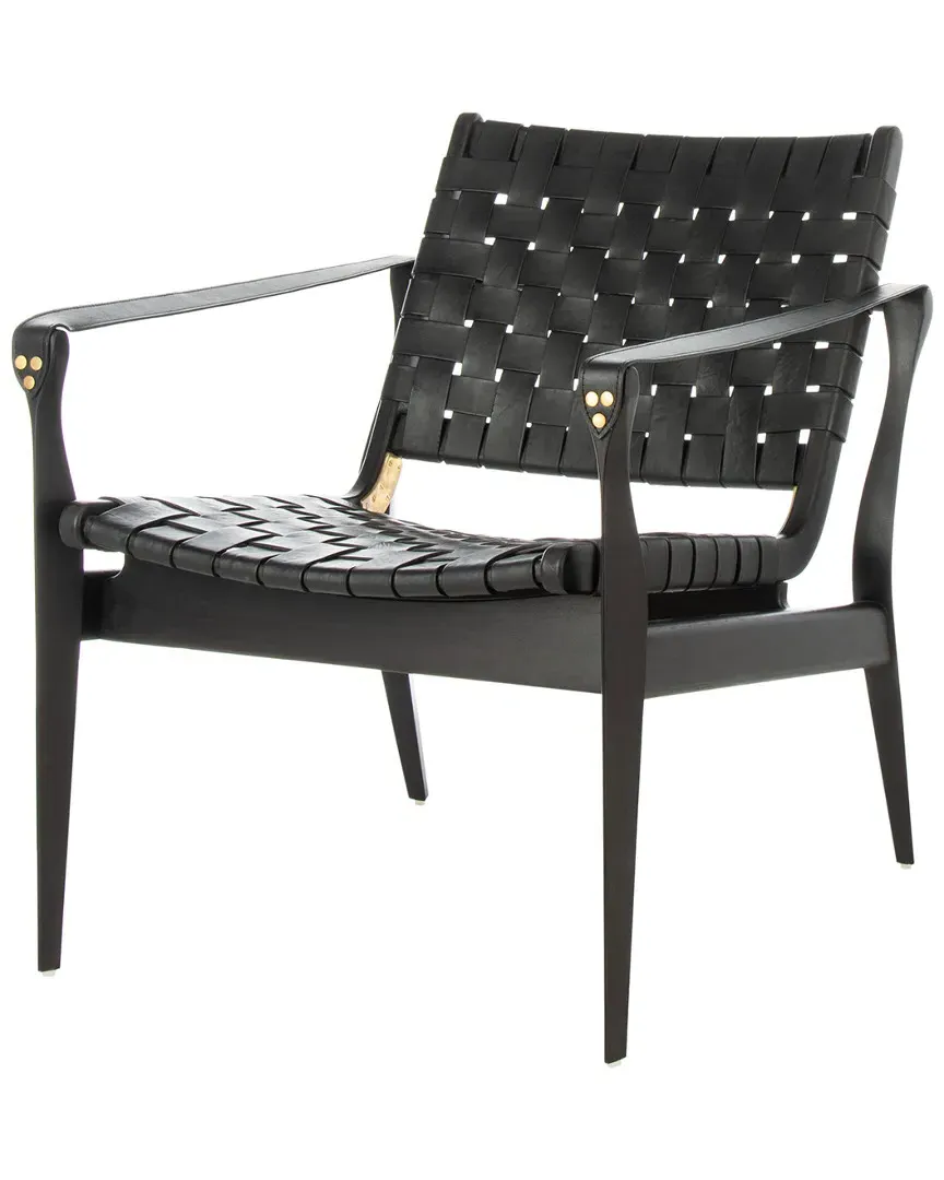 Dilan Safari Chair - Black, Mahogany image