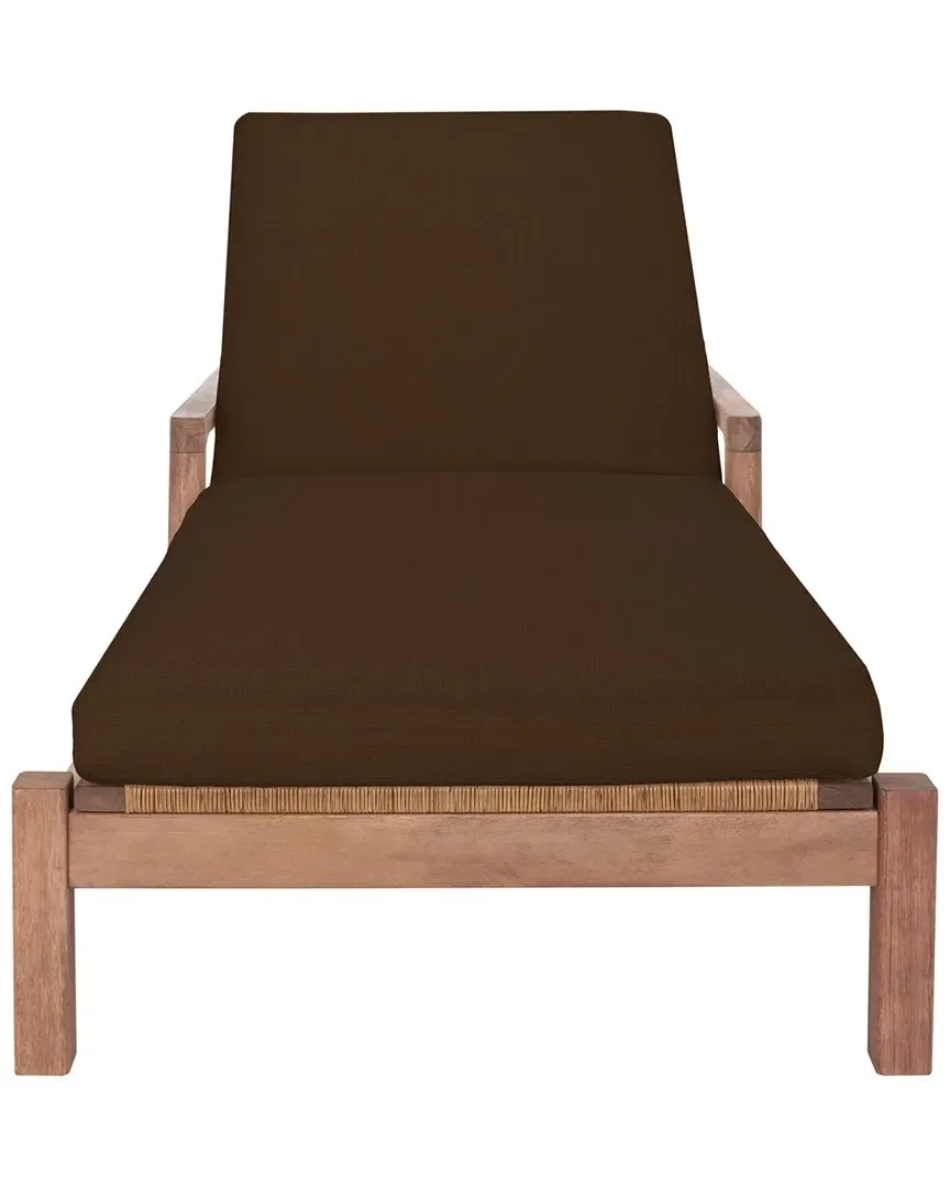 Donnamaria Wicker Sun Lounger - Dark Brown, Eucalyptus