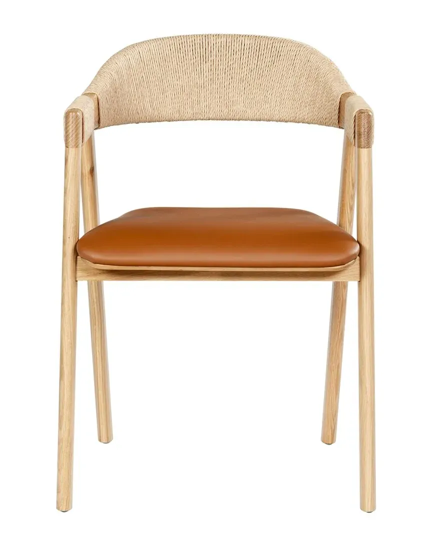 Eamon Dining Chair - Brown, Leather image