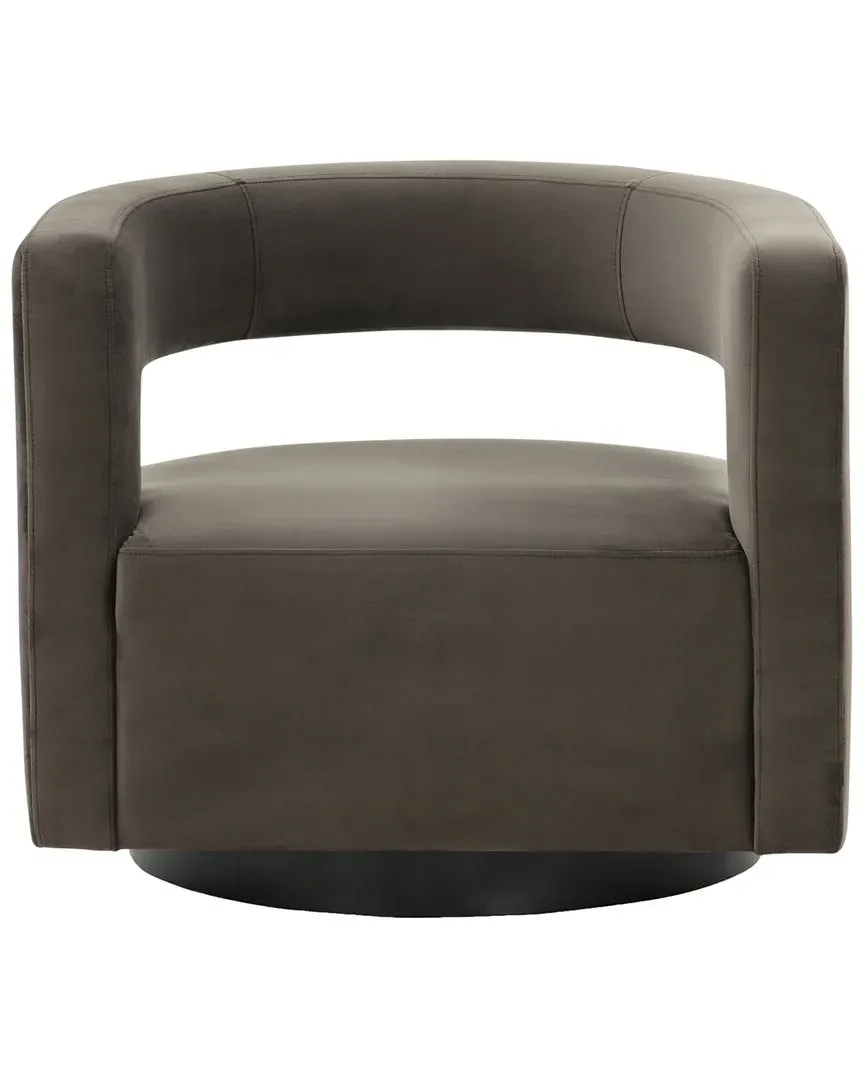 Edgar Velvet Swivel Chair - Grey image