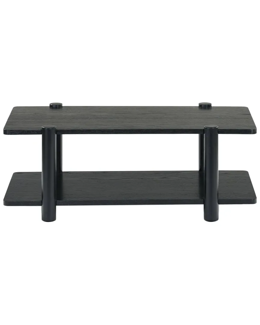 Edisyn 2-Shelf Coffee Table - Black, Wood image