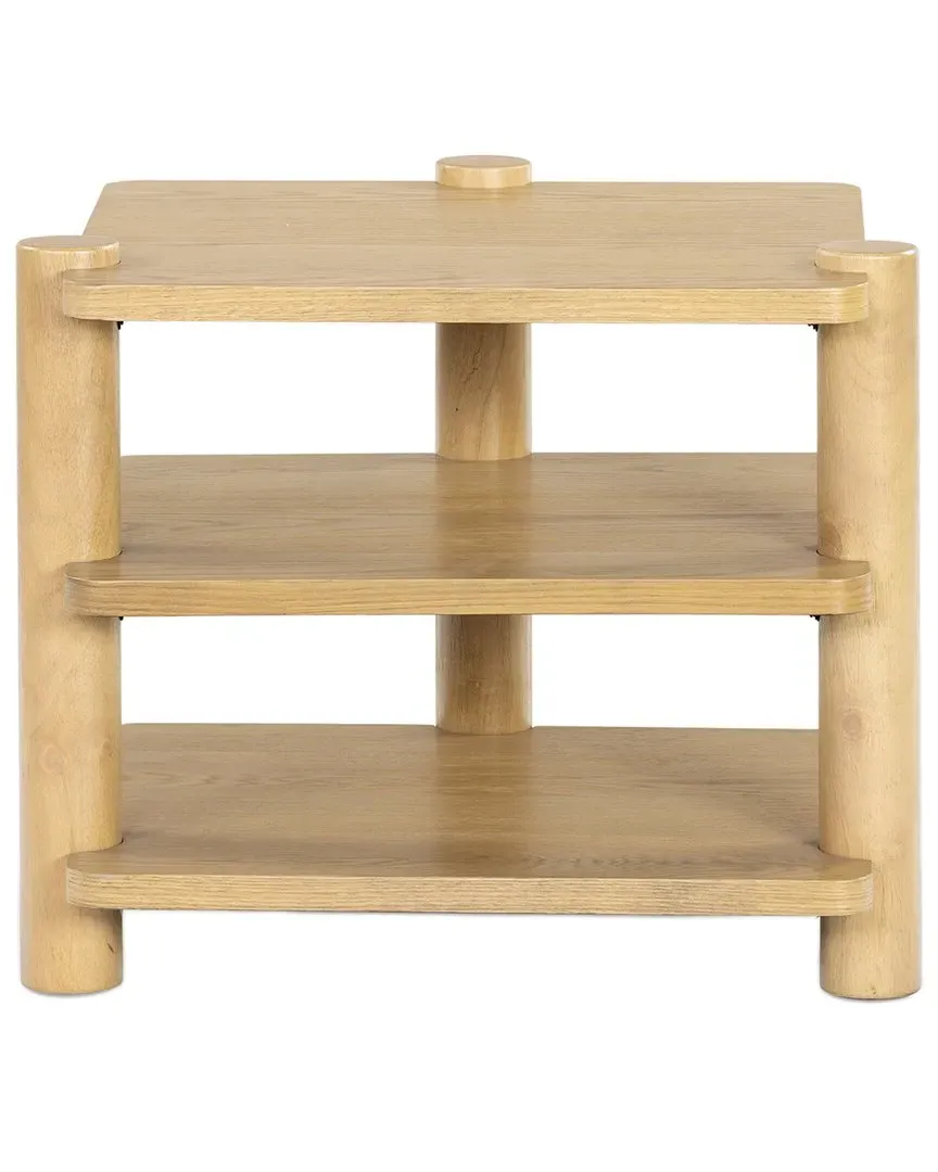 Edisyn 3-Shelf Wood Accent Table - Brown