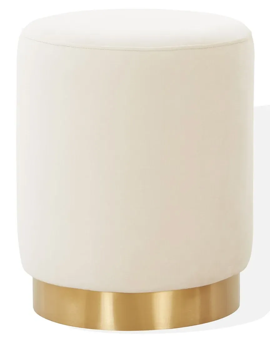 Elsworth Ottoman - Cream, Velvet image