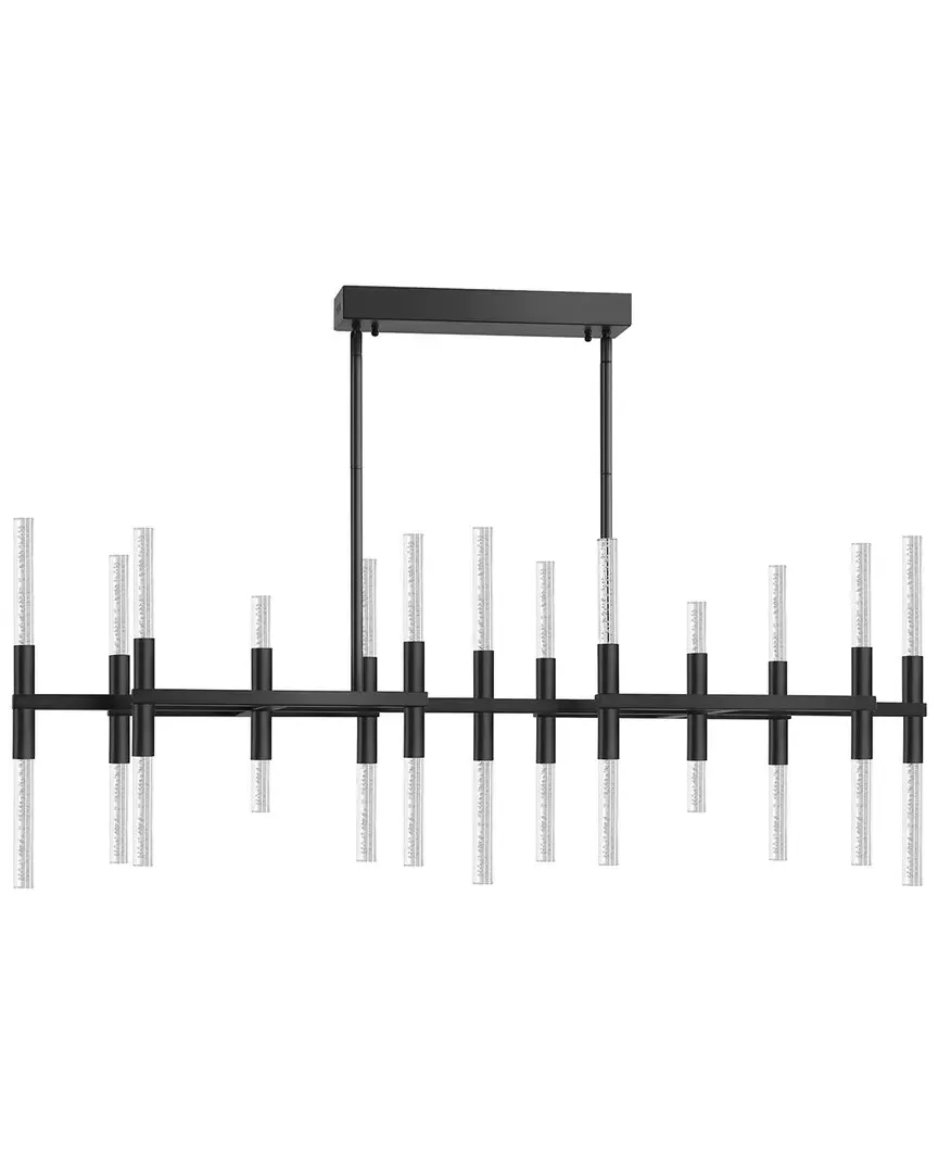 Evaria Acrylic Tube Chandelier - Black image
