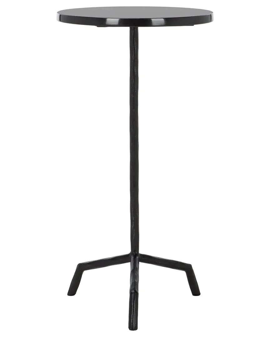 Fabrianna Marble Top Drink Table - Black, Iron