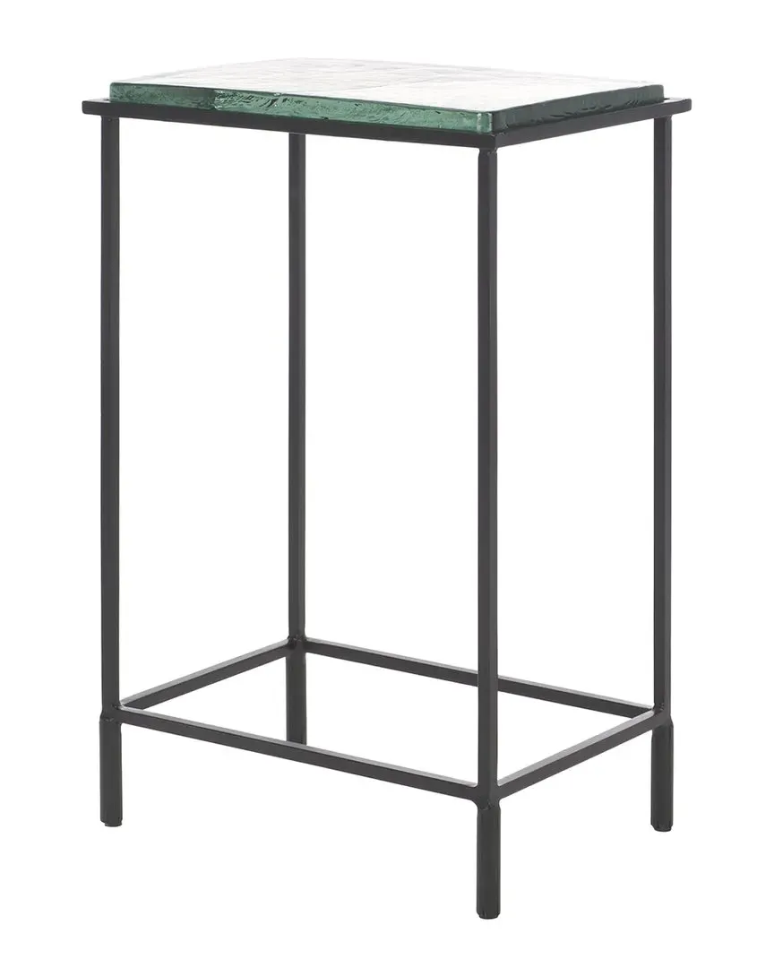 Ferguson Rectangular Accent Table - Black, Cast Glass image