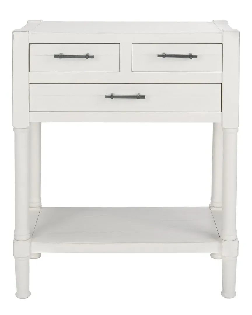 Couture Filbert 3-Drawer Console Table - White, Pine