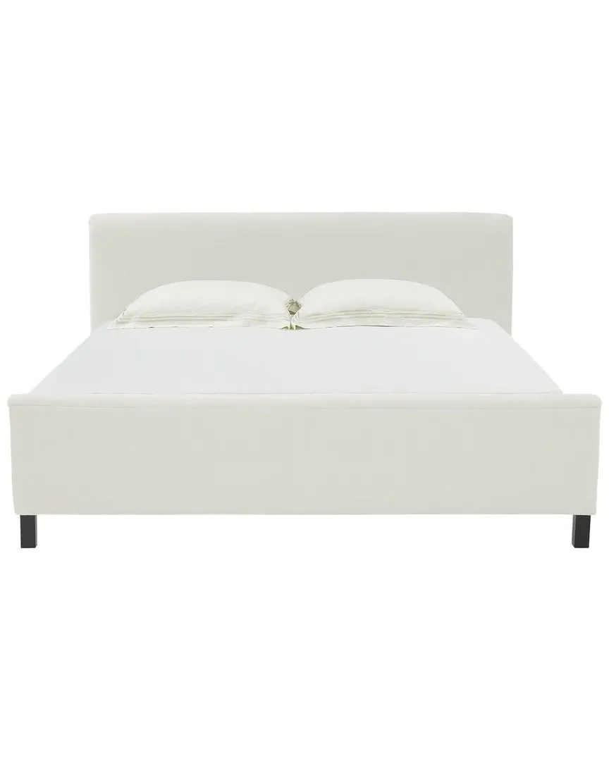 Finney Upholstered Queen Bed - Cream, Linen image
