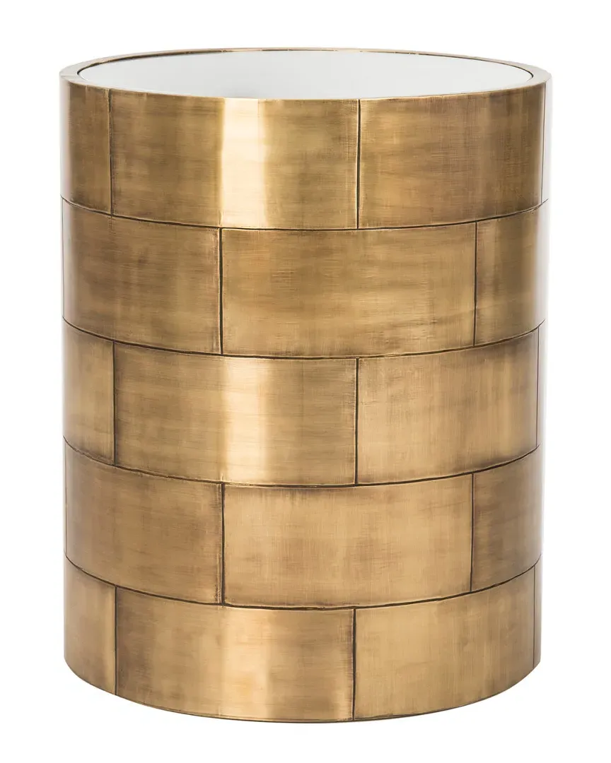 Florencia Round Side Table - Clear Glass, Brass image