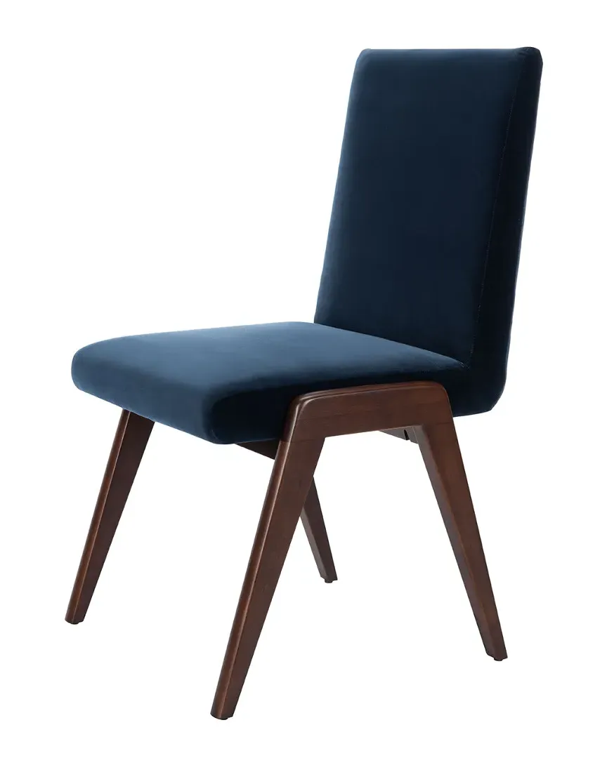 Forrest Set of 2 Dining Chairs - Navy, Velvet