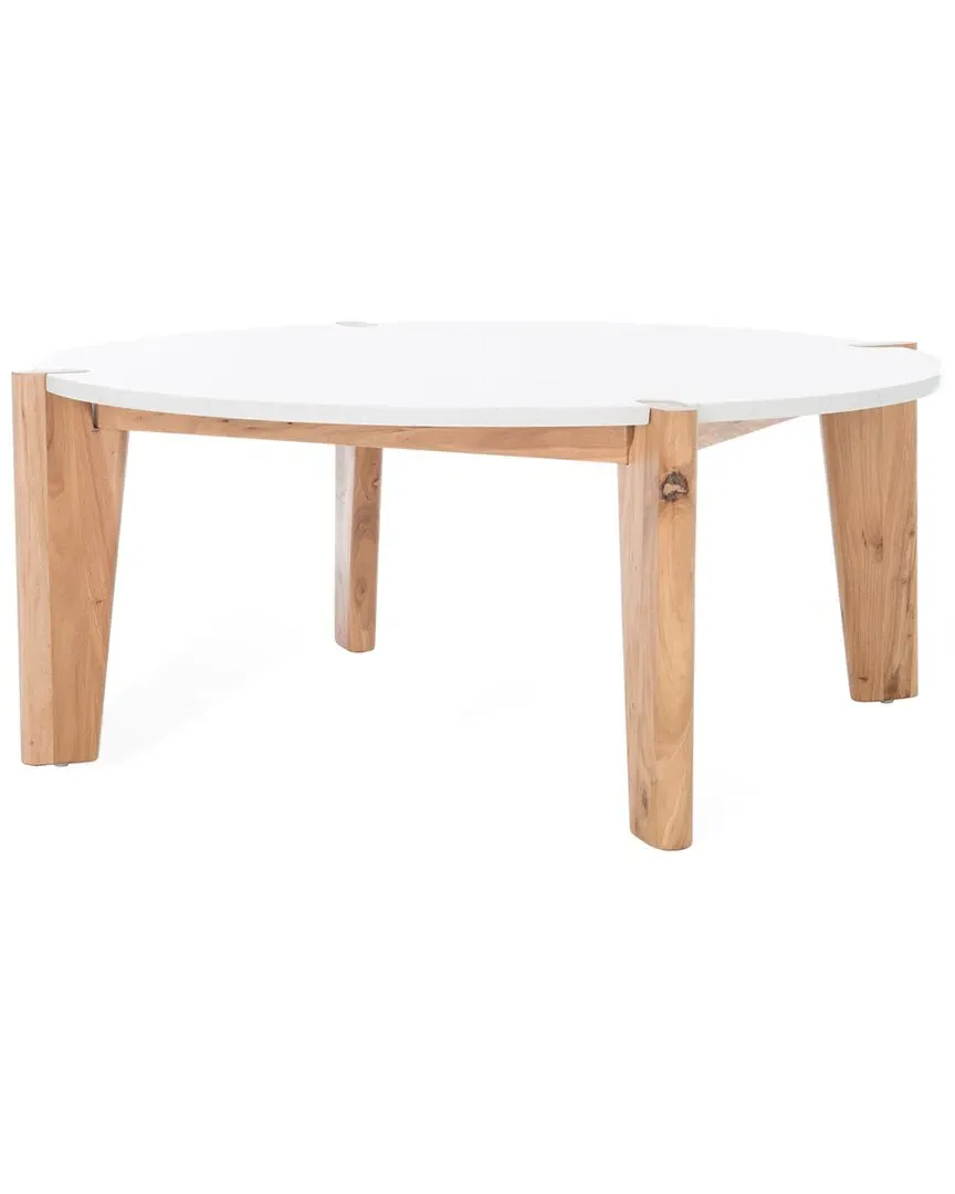 Garcia Square Coffee Table - White, Marble image