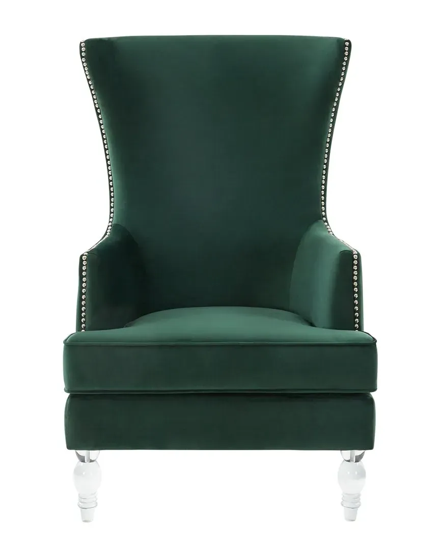 Geode Wingback Chair - Green, Velvet image