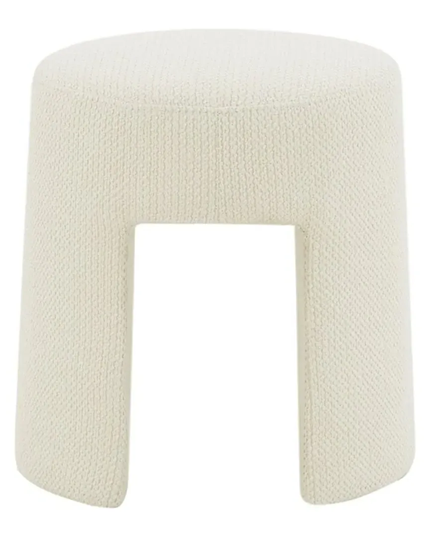 Ginny Upholstered Ottoman - Ivory image