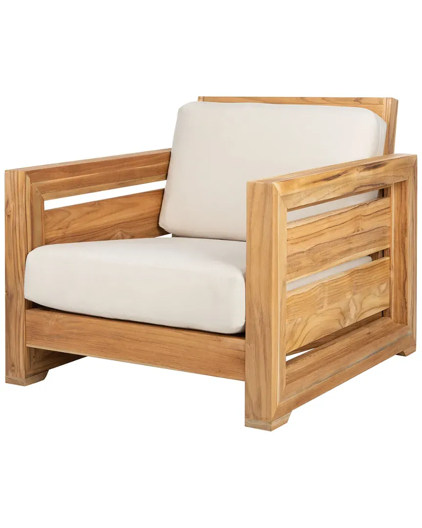 Guadeloupe Outdoor Teak Club Chair - Natural, Teak