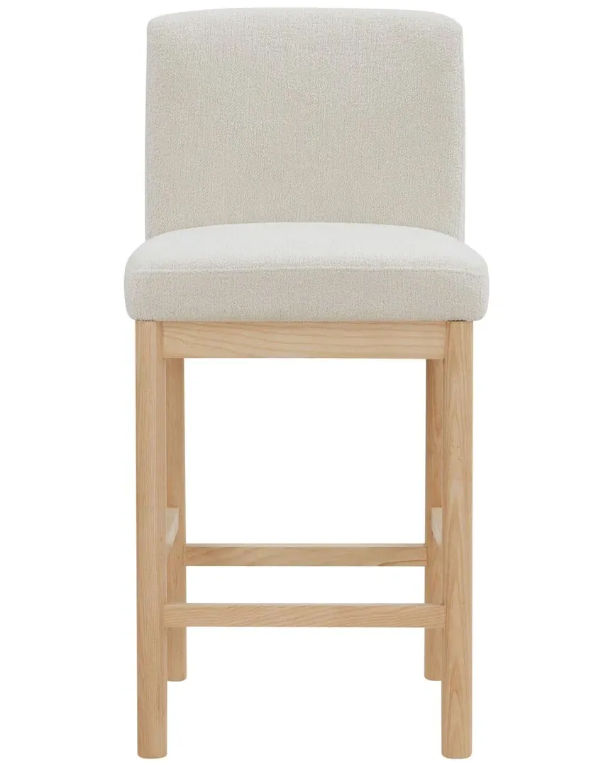 Halcy Boucle Counter Stool - Cream, Rubberwood image