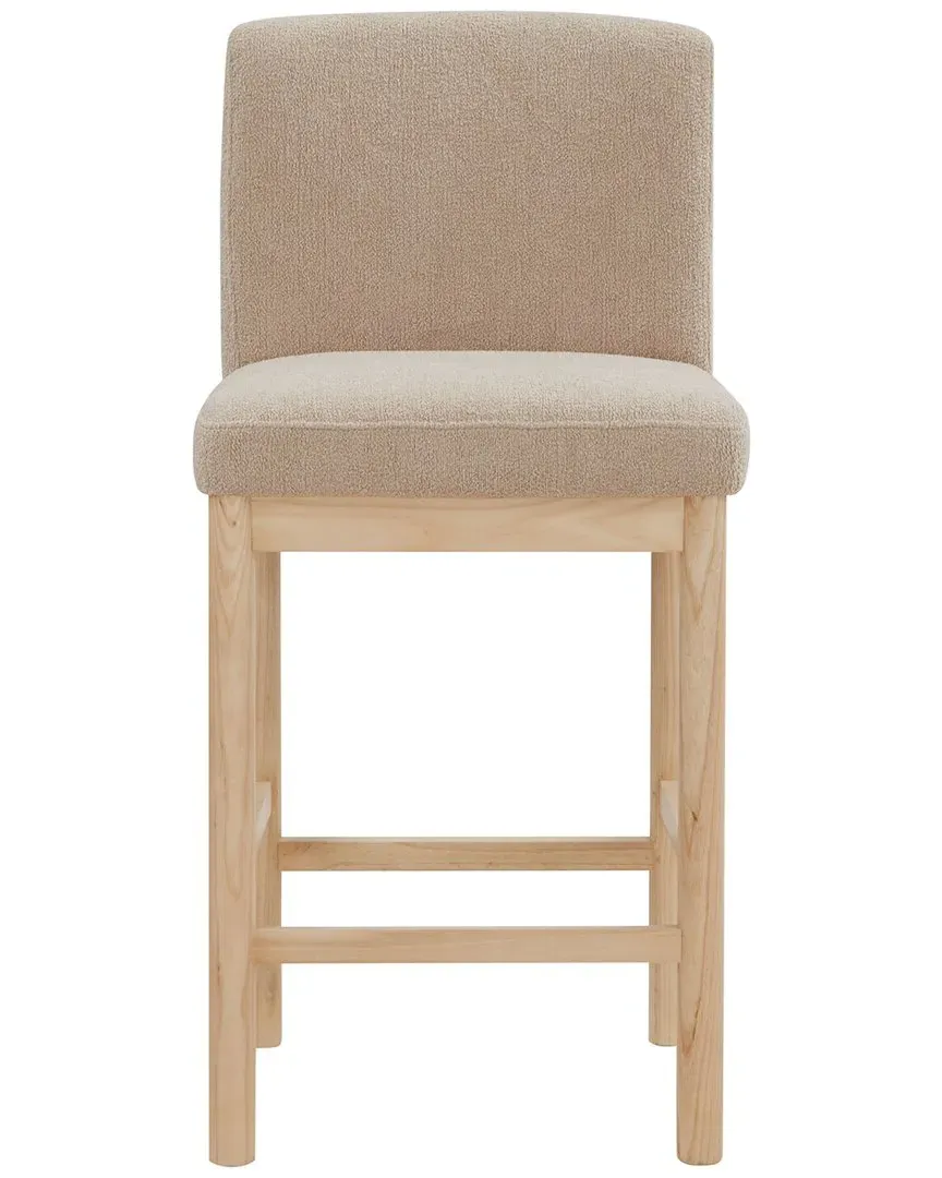 Halcy Boucle Counter Stool - Oatmeal, Rubberwood