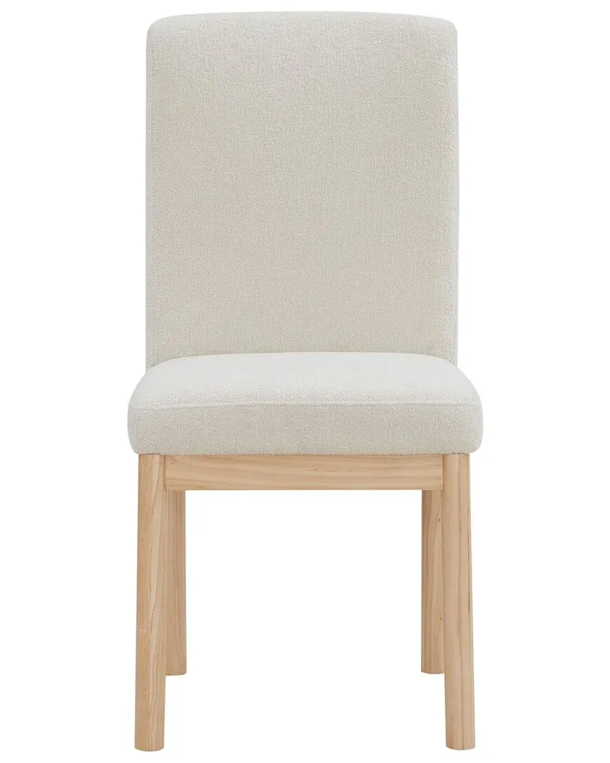 Halcy Boucle Dining Chair - Cream, Rubberwood image