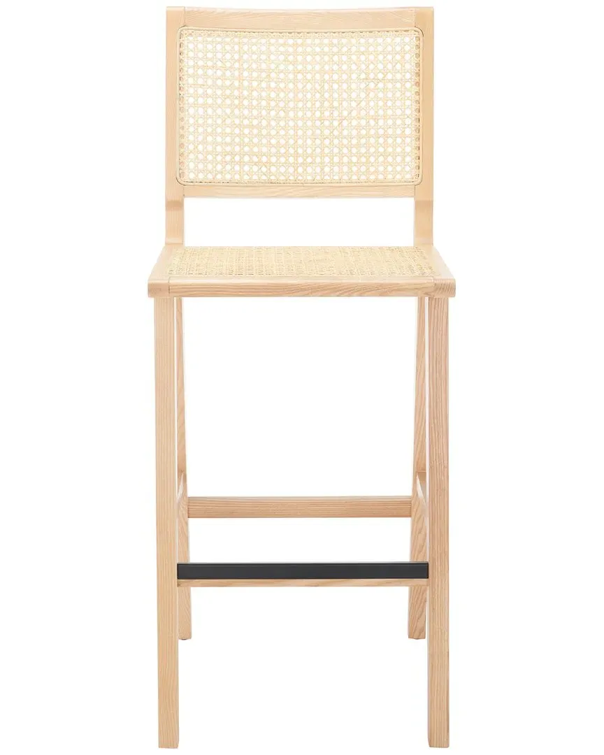 Hattie French Cane Barstool - Natural, Ash Wood image