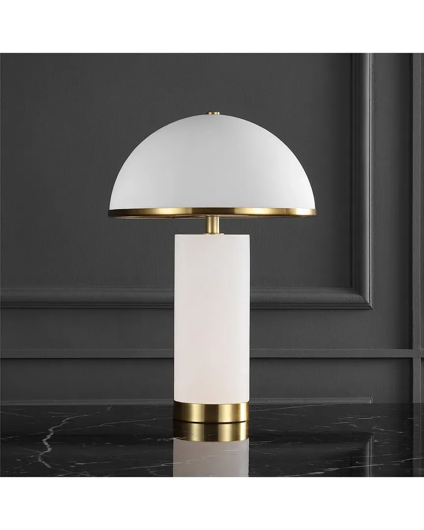 Izabel Table Lamp - White, Alabaster
