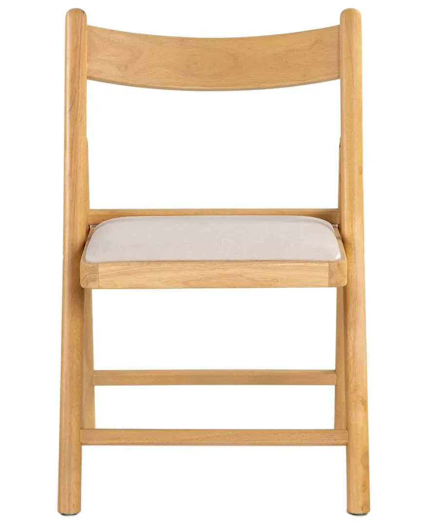 Jacie Linen Seat Folding Chair - Brown image