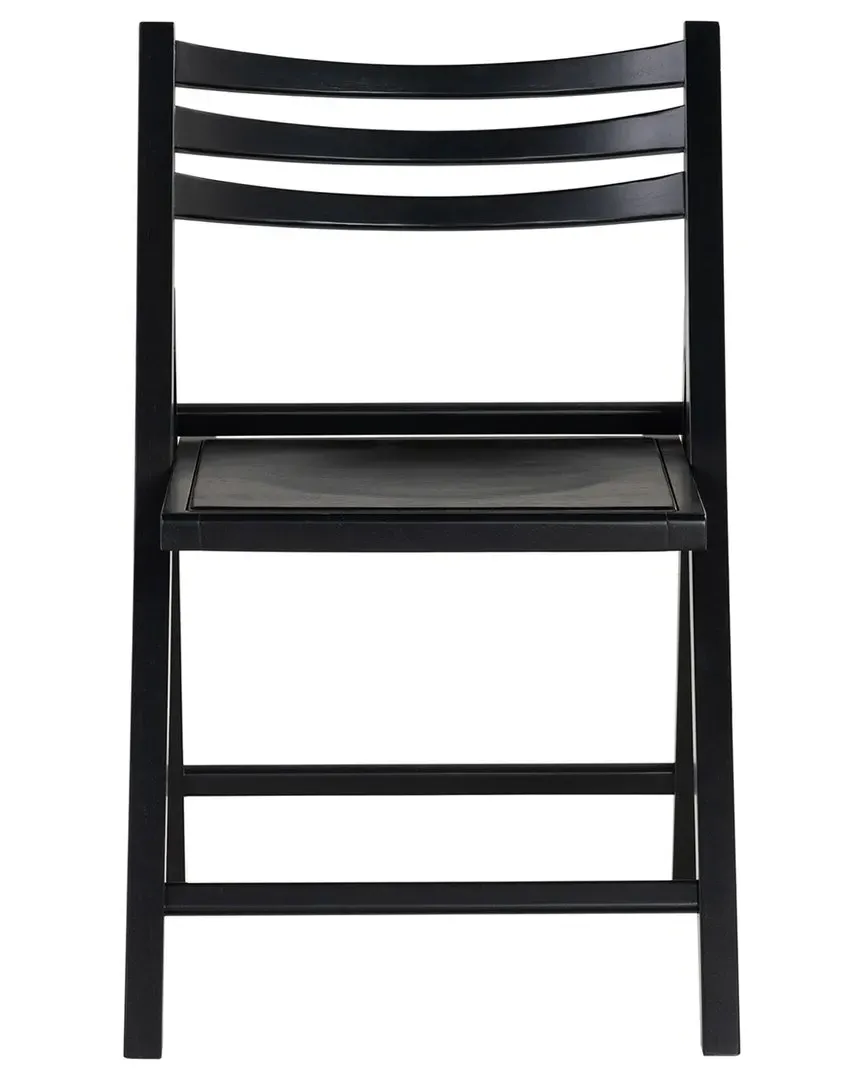 Jacie Wood Seat Folding Chair - Black