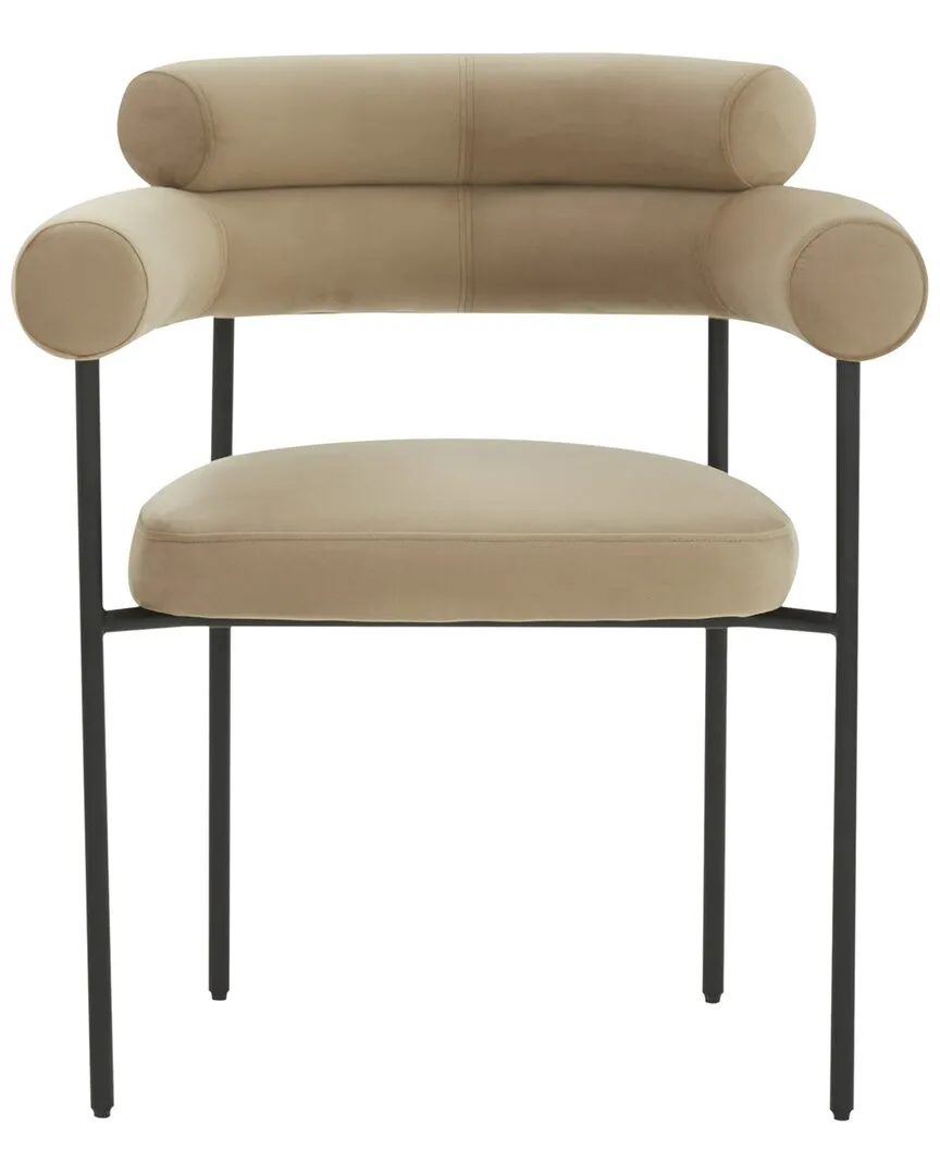 Jaslene Curved Back Dining Chair - Light Brown