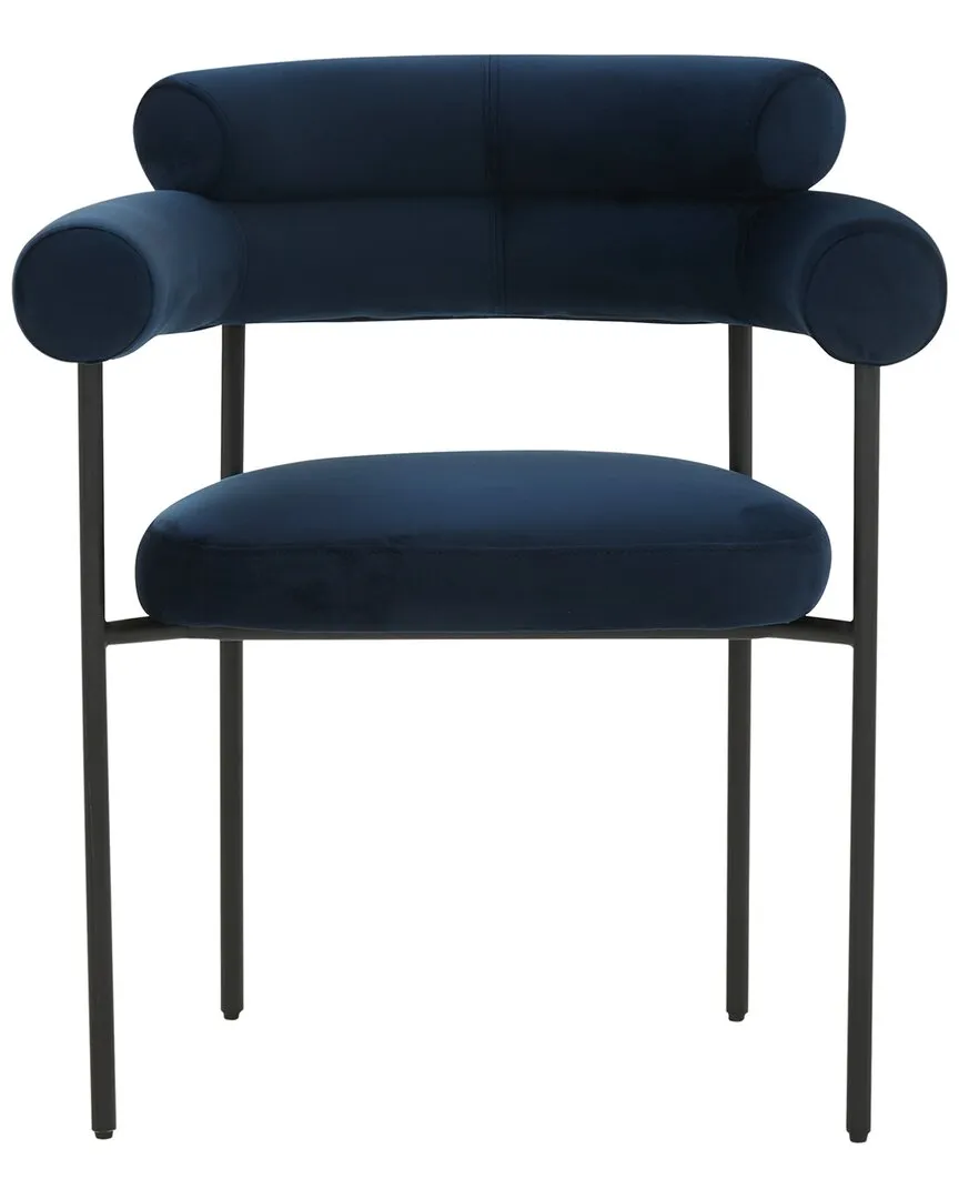 Jaslene Curved Back Dining Chair - Navy
