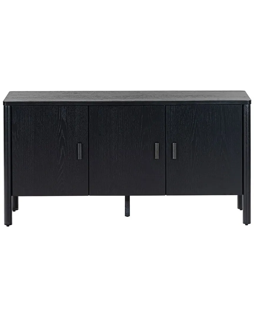 Jaylessa 3 Door Sideboard - Black, Rubber Wood image