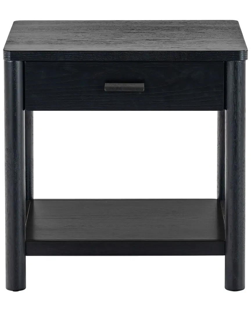 Jaylessa End Table with Drawer - Black, Rubberwood image