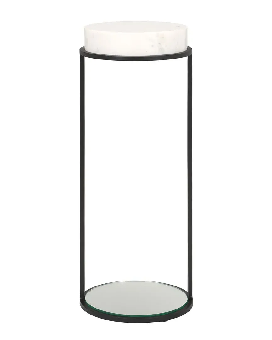 Jennibelle Round Drink Table - Black, Marble