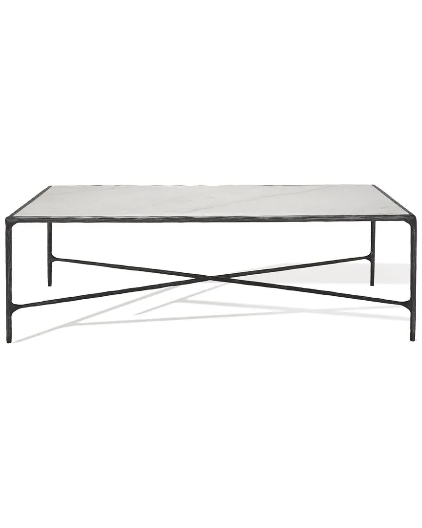 Jessa Rectangle Coffee Table - Black, Marble