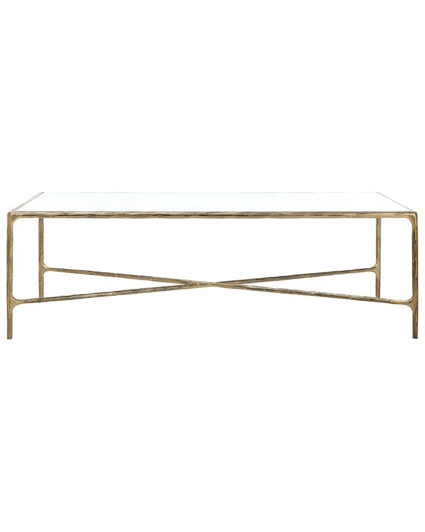 Jessa Rectangular Coffee Table - Brass, Metal
