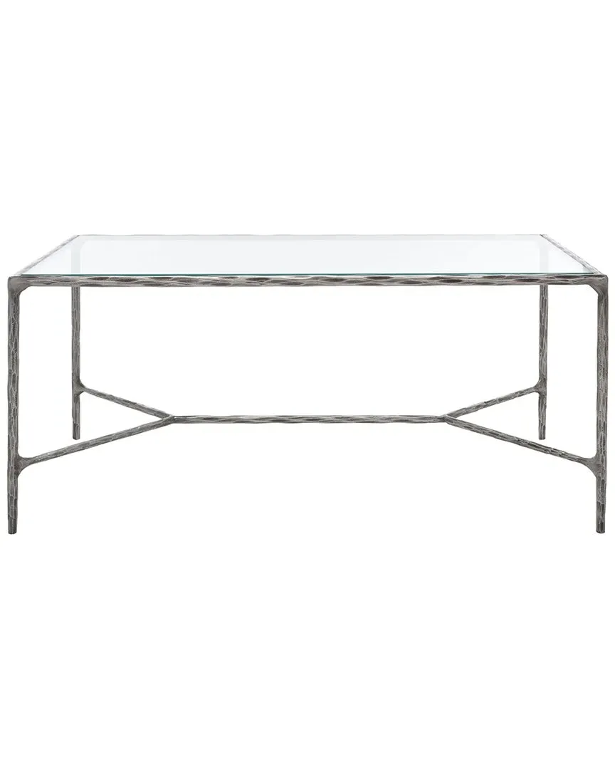 Jessa Rectangular Coffee Table - Silver, Metal