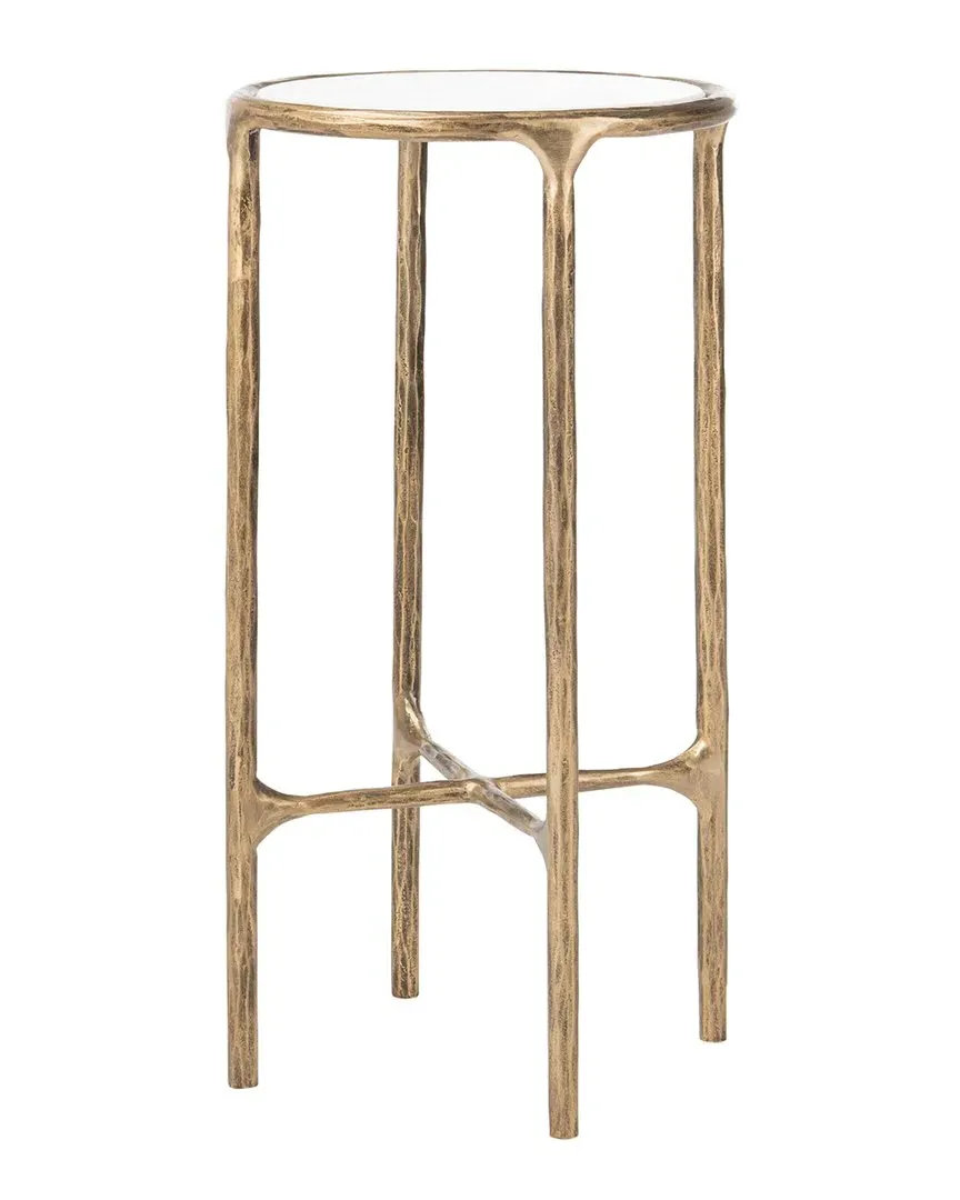 Jessa Round End Table - Brass, Iron