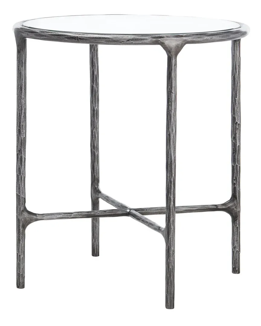 Jessa Round End Table - Silver, Iron