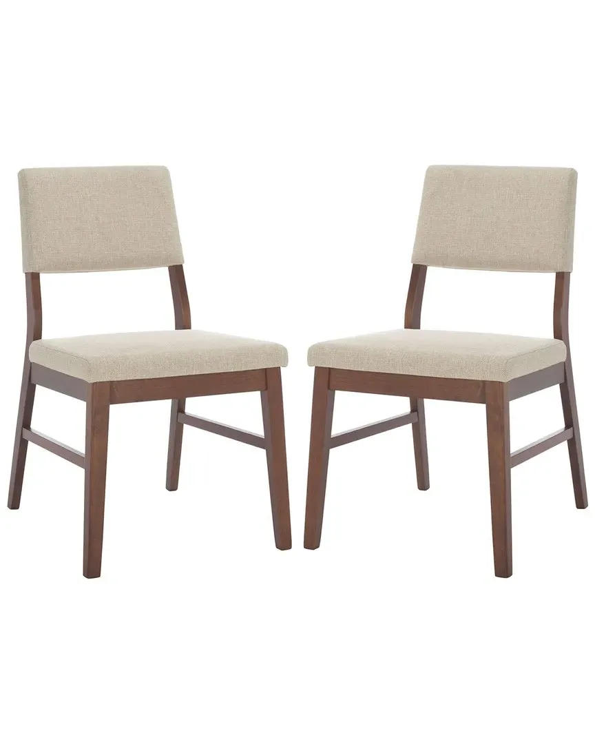 Jessbrina Wood Dining Chair - Walnut, Beige Linen image