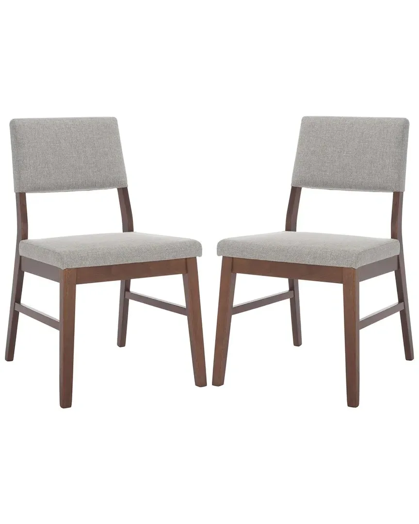 Jessbrina Wood Dining Chair - Walnut, Light Grey Linen