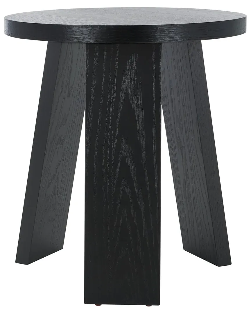 Julianna Wood Accent Table - Black, Oak Veneer image