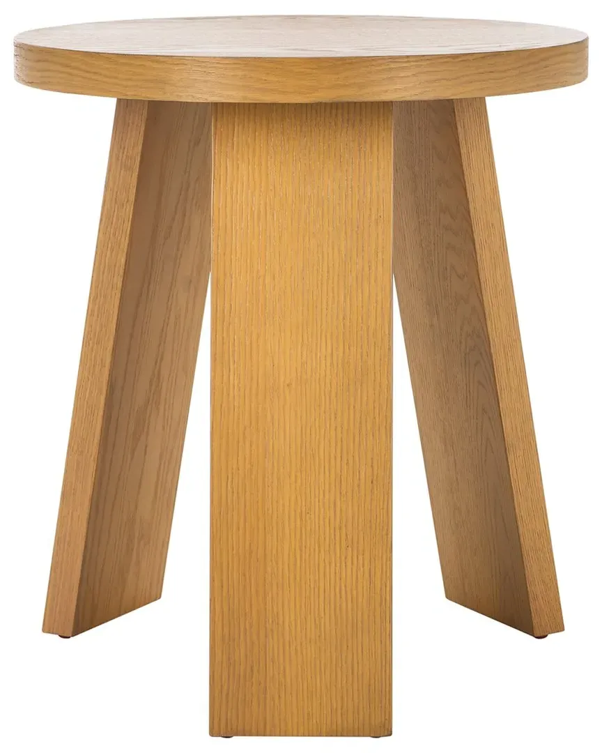 Julianna Wood Accent Table - Brown, Oak Veneer