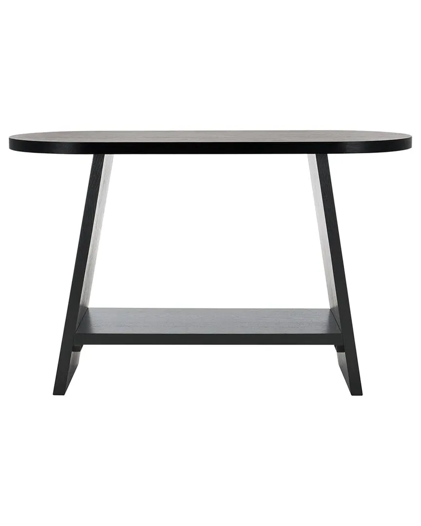 Julianna Wood Console Table with Drawer - Black, Oak image