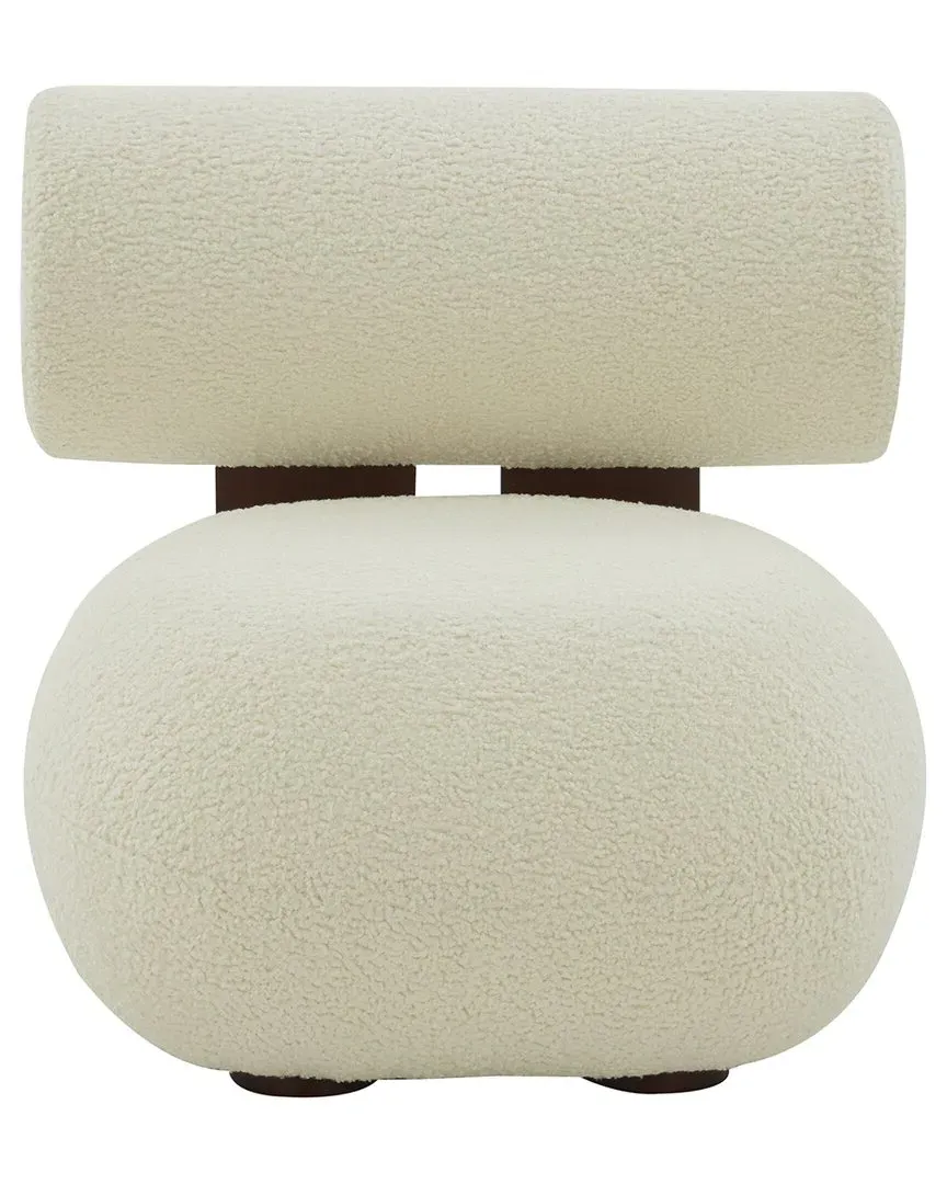 Kamaria Teddy Accent Chair - Ivory, Faux Shearling image