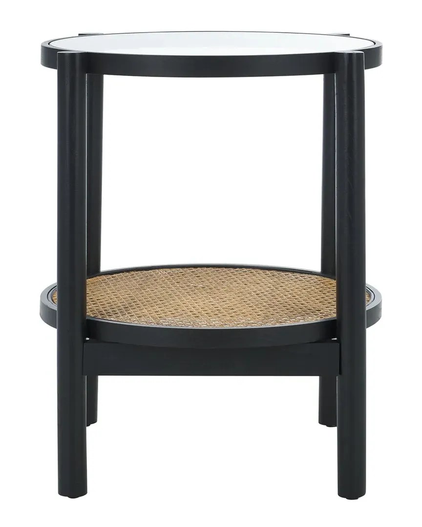 Karyna Rattan & Glass Accent Table - Black image