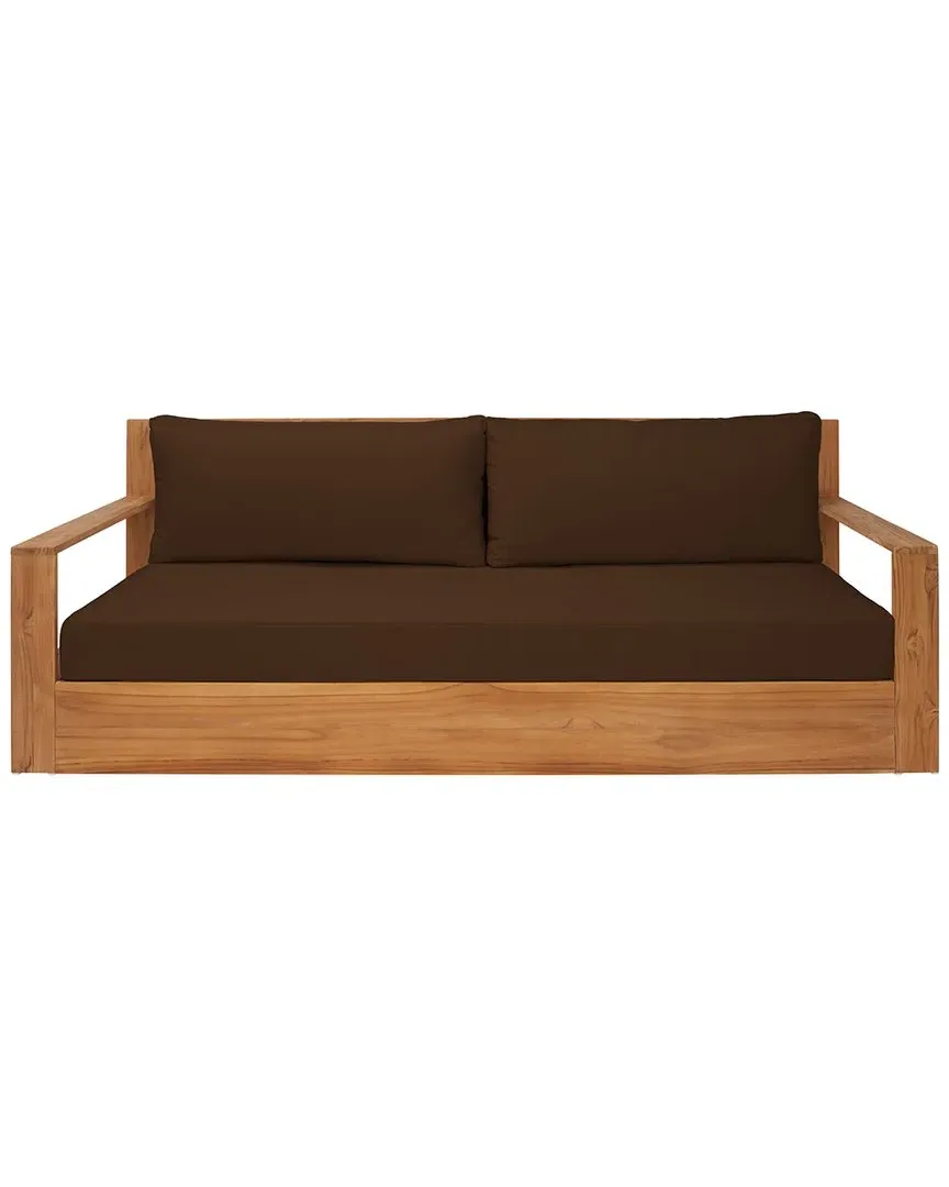 Kauai Brazil Teak Patio Sofa - Dark Brown