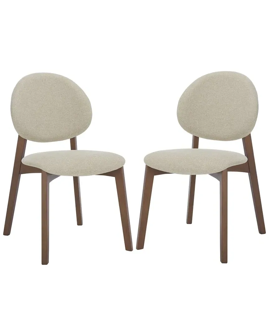 Kayleen Wood Dining Chair - Walnut, Beige Linen image
