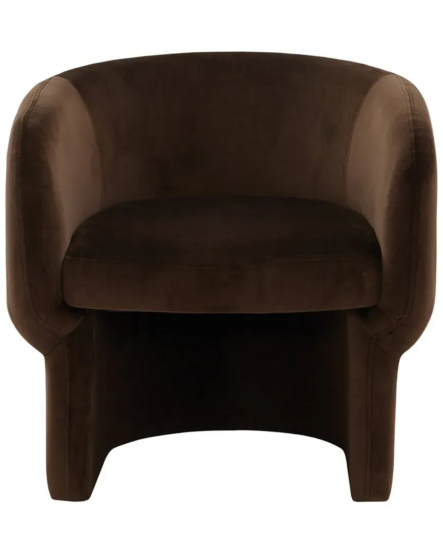 Kellyanne Dining Chair - Dark Brown, Velvet