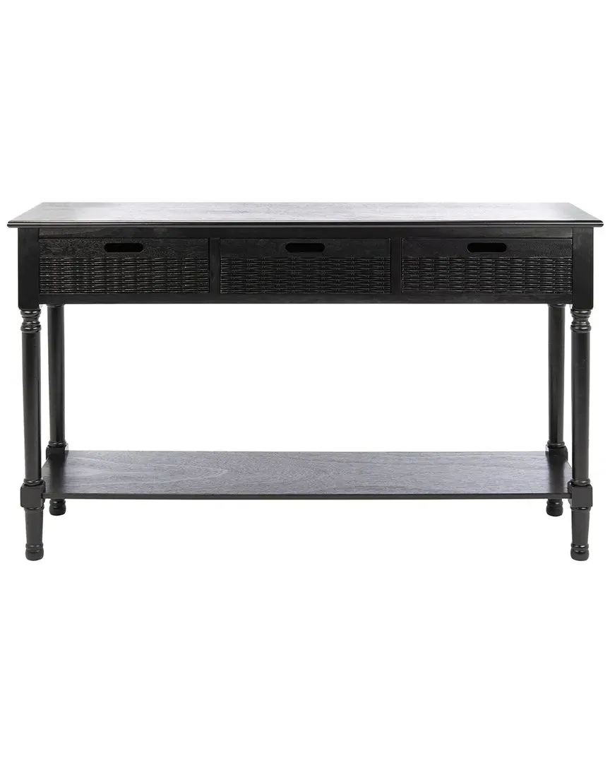 Landers 3 Drawer Console - Black, Pine image