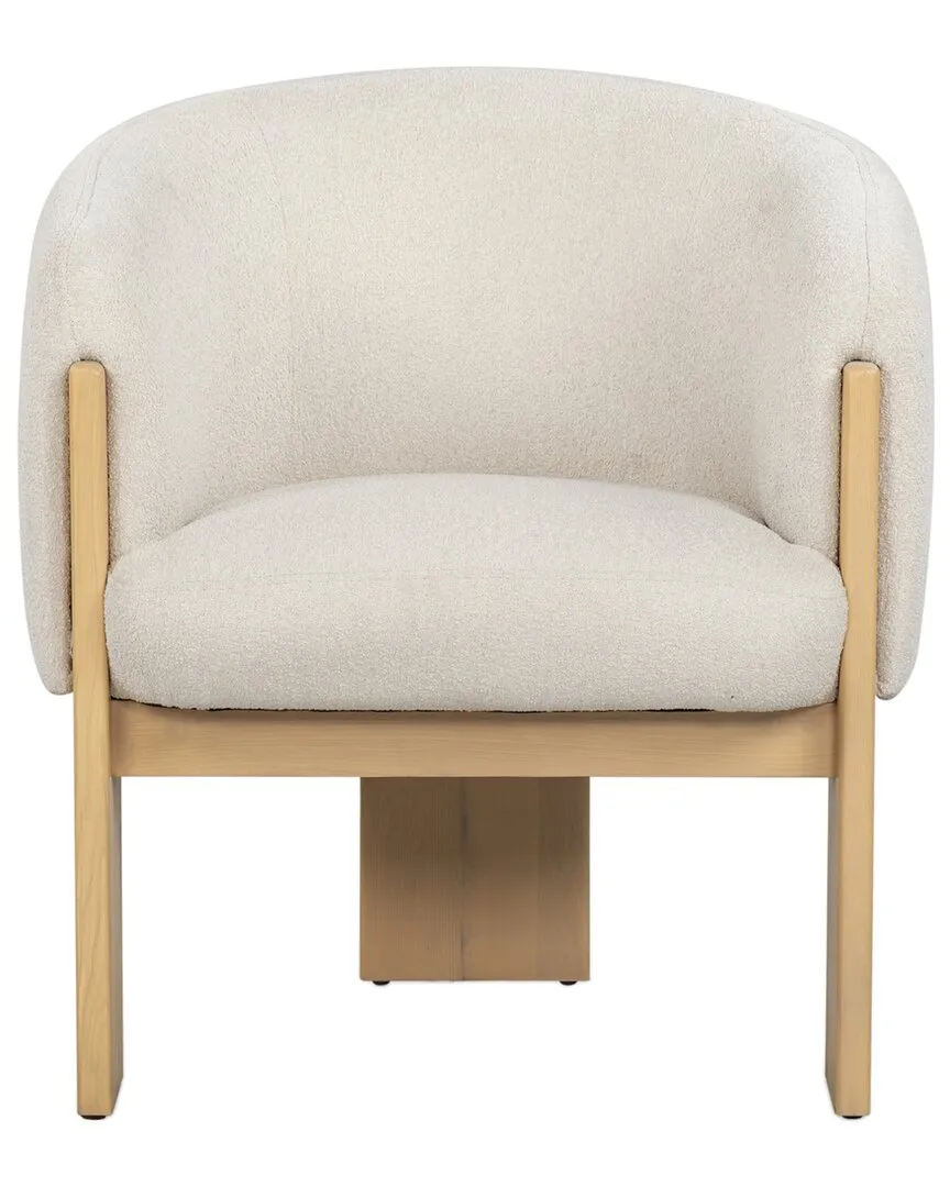 Lauricella Barrel Back Dining Chair - Tan, Boucle